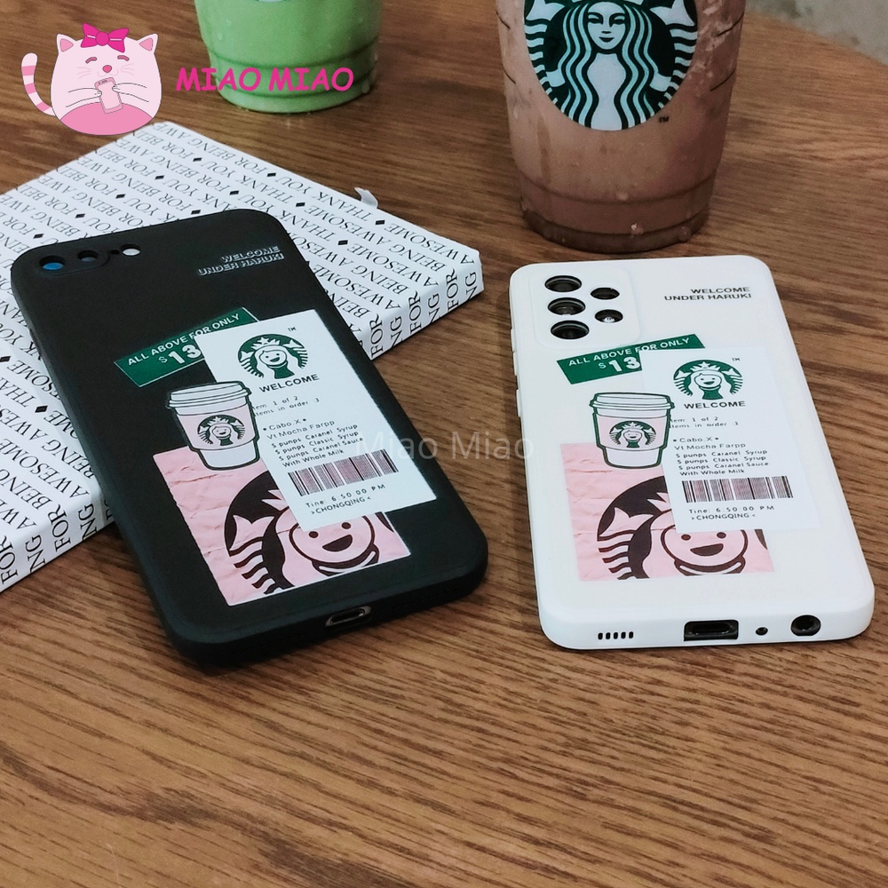 MIAO STARBUCKS CASE SQUARE EDGE XIAOMI REDMI 8 8A 9 9A 9C 9T NOTE 8 PRO NOTE 9 PRO NOTE 10 /10S PRO-2