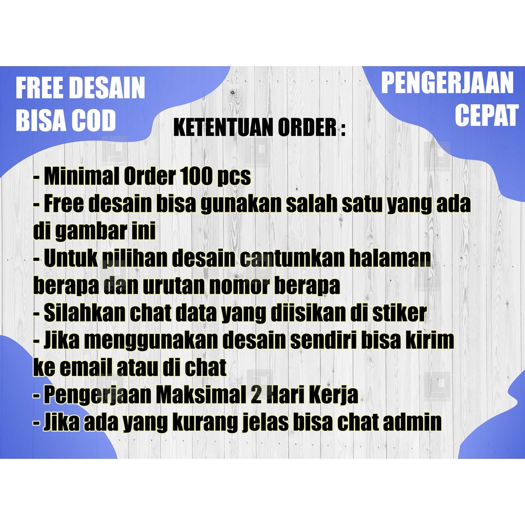 

STICKER LABEL SYUKURAN KHITANAN ULTAH CUSTOM