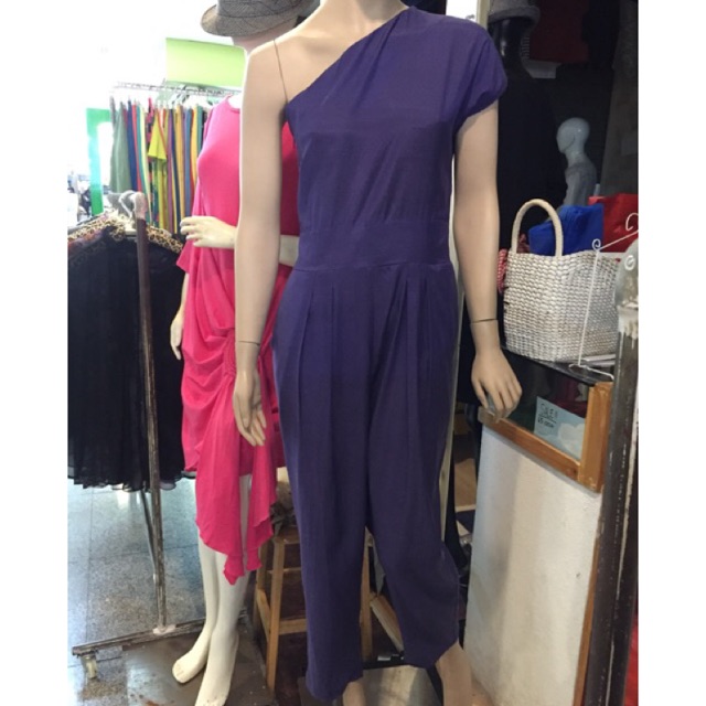 JUMPSUIT LENGAN SATU / ONE SHOULDER JUMPSUIT UNGU