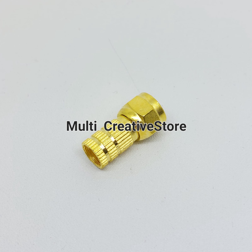 Jack 5C F Drat Gold bagus + karet / F connector RG6