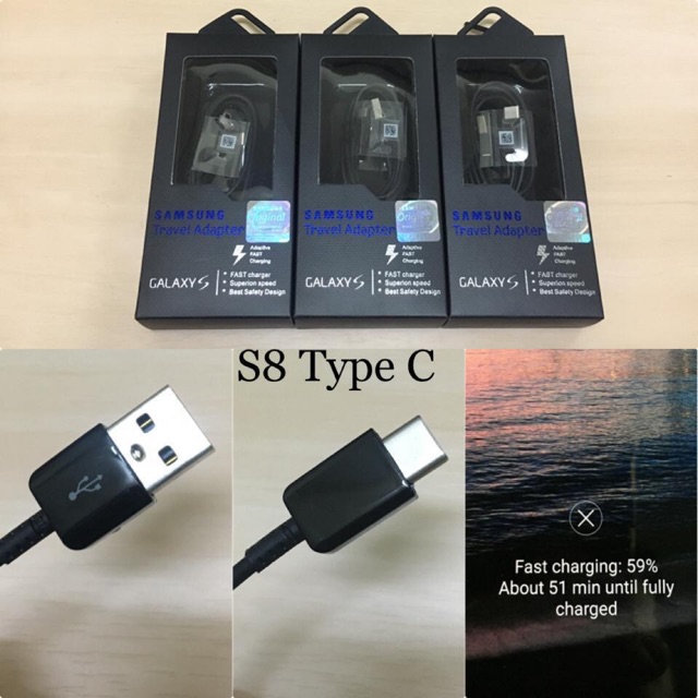 Kabel data s8 fast charger Type C BST