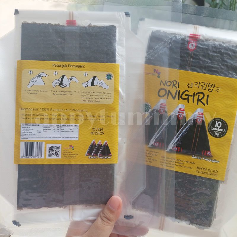 HPT - Nori Onigiri Seaweed Nori Wrapper JAVA Nori Triangle / Sushi Nori rumput laut