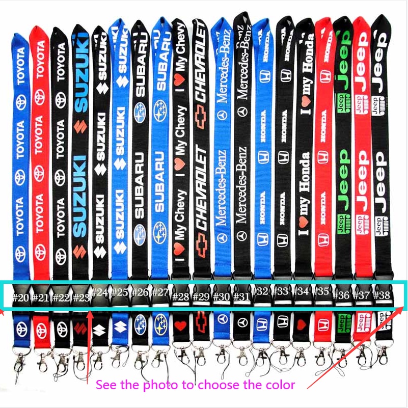 Merek Mobil Lanyard Fashion Leher Lanyard Dengan Tombol Rilis Cepat Cocok Untuk Tali Ponsel Pemegang Kartu ID