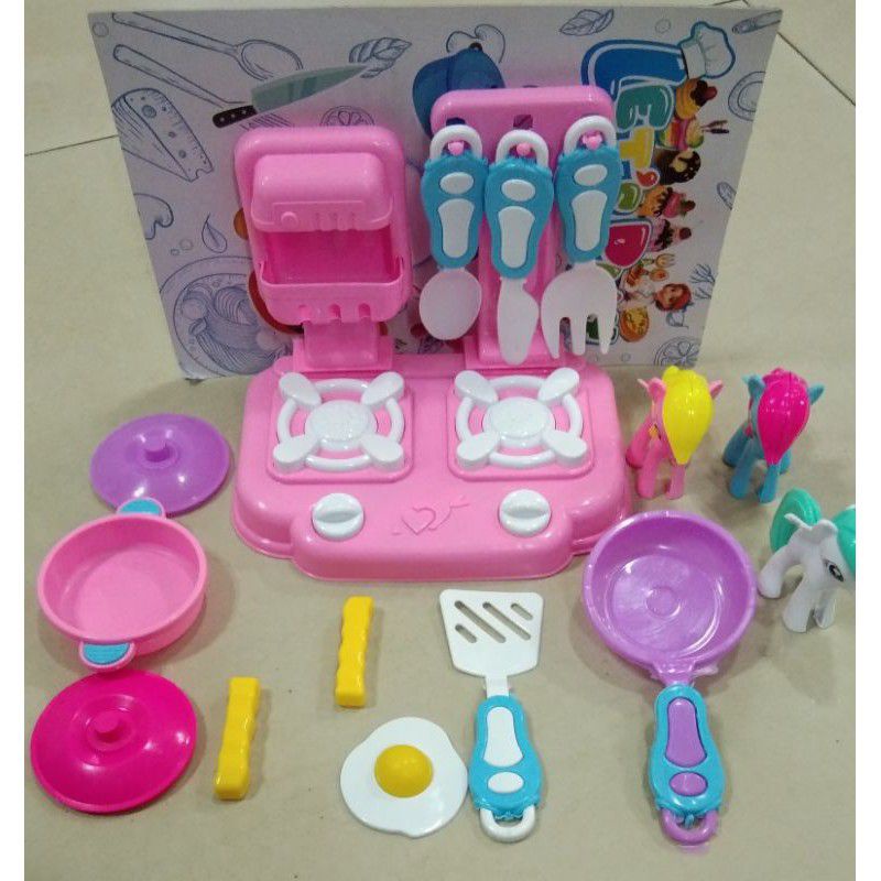 LM 2 - Mainan Masak Kompor Kuda Poni Kitchen Set Kuda Poni Liitle Pony LM2