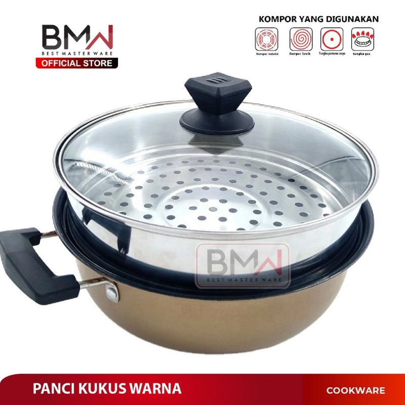 Panci Kukus Warna Stainless 2 Susun Premium