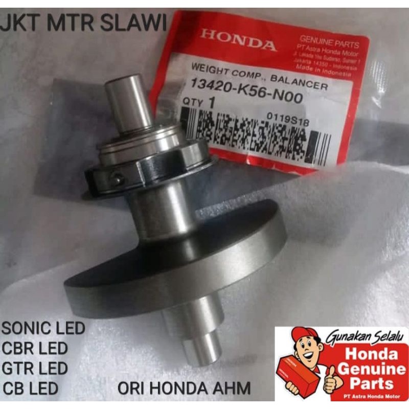 13420-K56-N00 balancer new sonic new cbr, cb 150 led supra gtr ori honda ahm honda