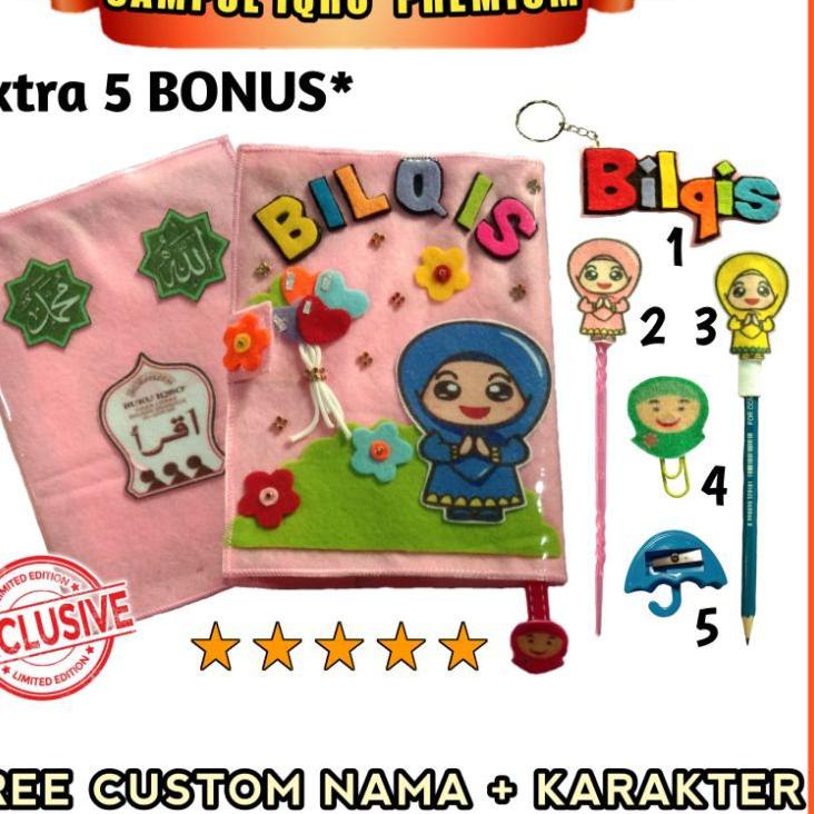

YBSD Sampul Iqro Karakter Flanel Custom Nama Murah Lucu / Cover Iqro Karakter / Sampul Iqra Flanel / Iqro Stock Limit