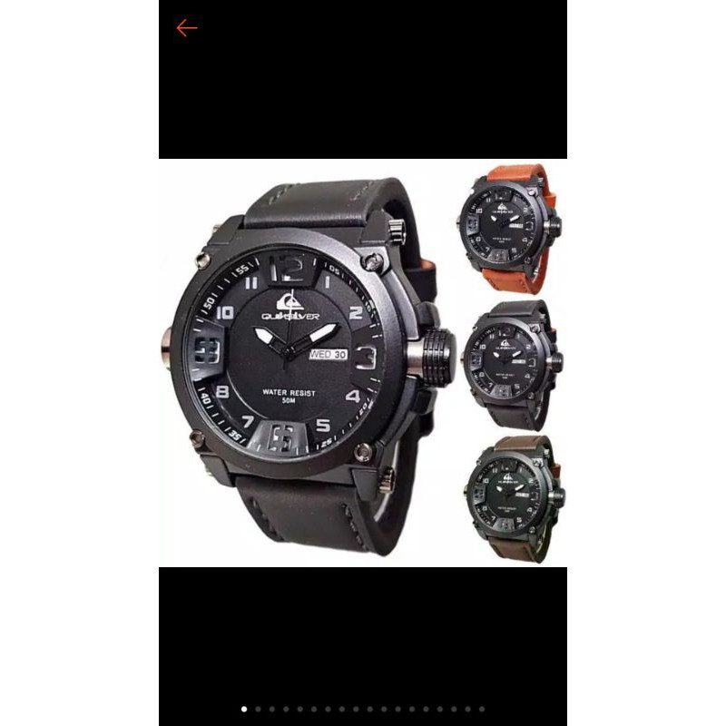 JAM TANGAN PRIA SPORTY  DAY DATE AKTIF STRAP KULIT IRONMAN BANYAK MOTIF JAM