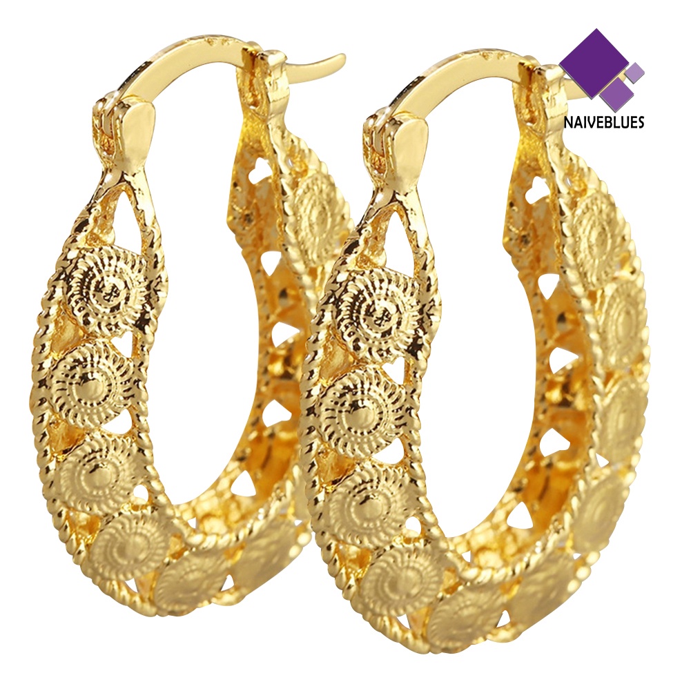 Anting Hoop Model Hollow Untuk Wanita