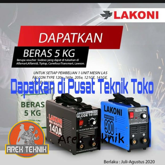 MESIN LAS MSL97 LAKONI FALCON 120E / LISTRIK 900 WATT / LAKONI 900 WATT