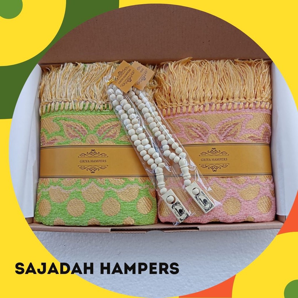 Kado Pernikahan / Kado Nikahan / Hampers Wedding Gift Sajadah Tenun Benang Emas WH-01B