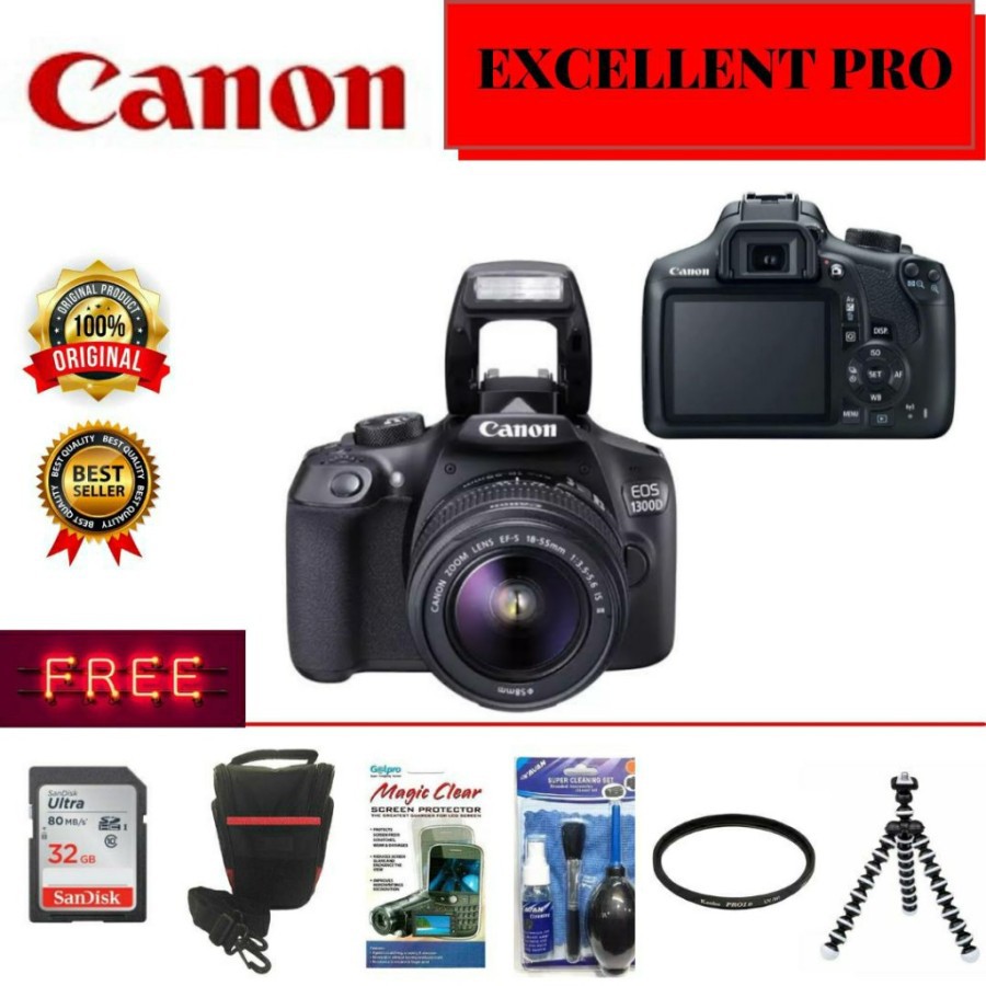 Jual CANON EOS 1300D KIT 18-55MM lll - ORIGINAL | Shopee Indonesia