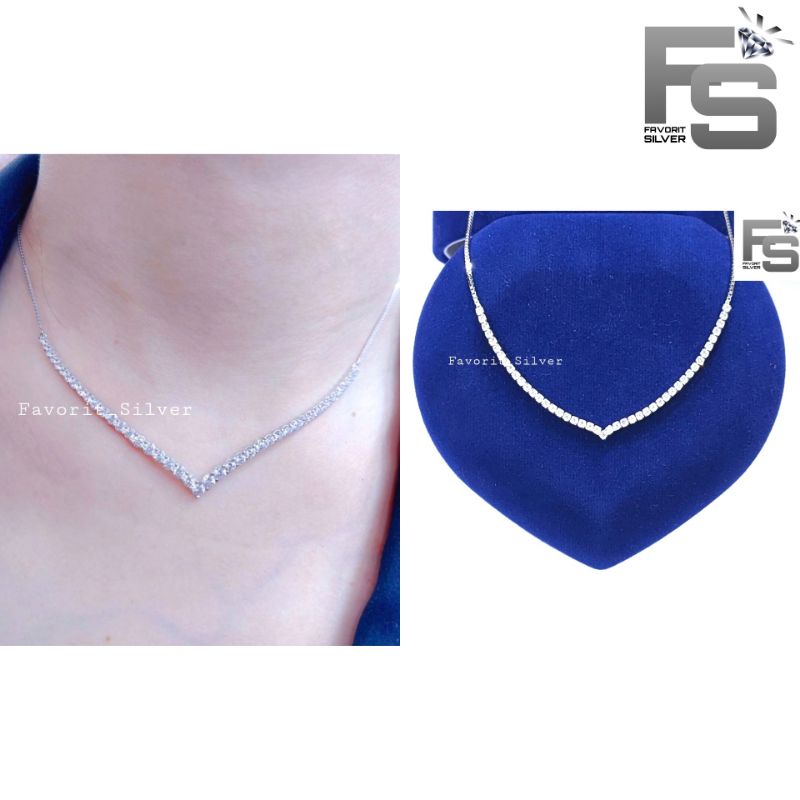 KALUNG PERAK ASLI SILVER 925 LAPIS EMAS MODEL KALUNG AUREL/KALUNG NAGITA/KALUNG AYU TINGTING - PERHI