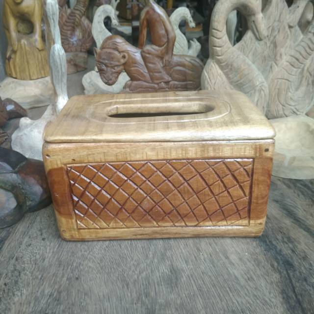 Souvenir tempat tisu ukir kayu murah terbaru romantis termurah unik cantik indah terbaik klasik
