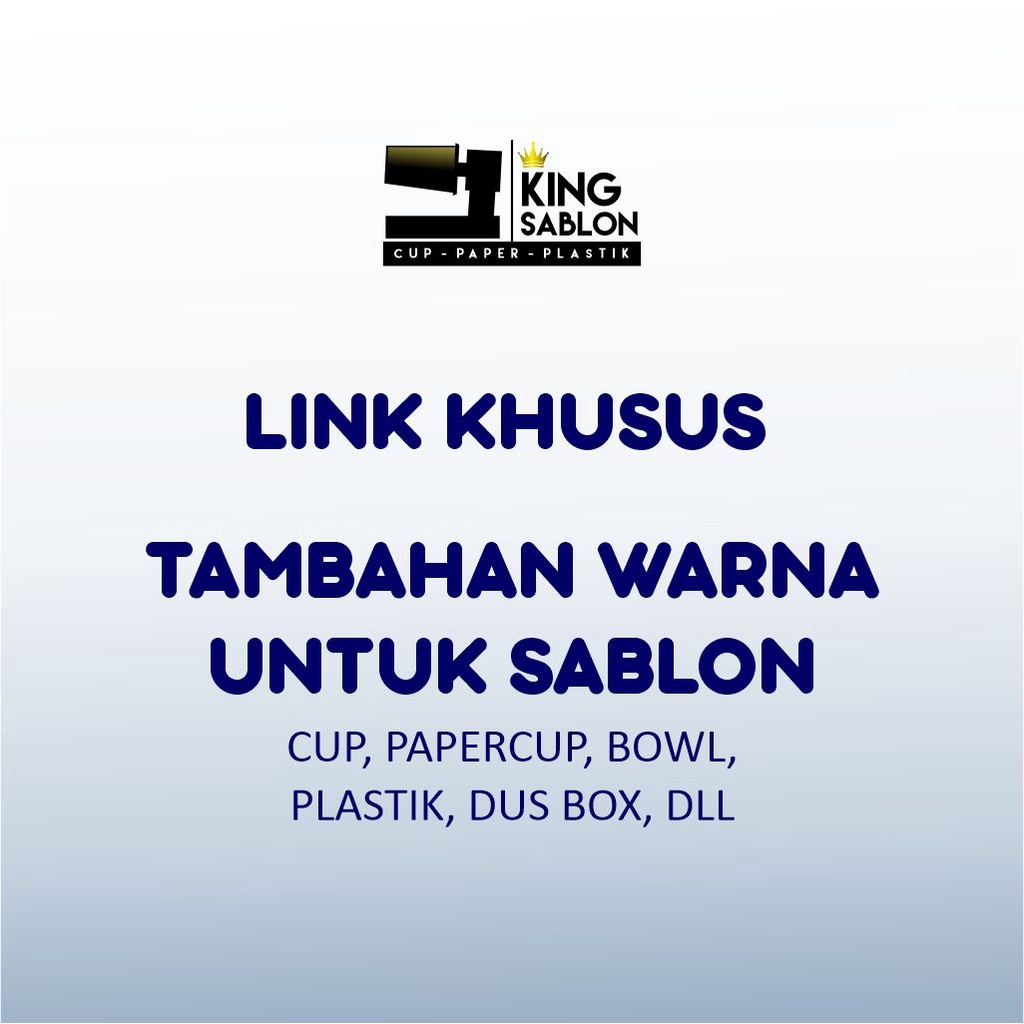 Jasa Tambahan Warna Sablon Cup dan Plastik - 2 Warna