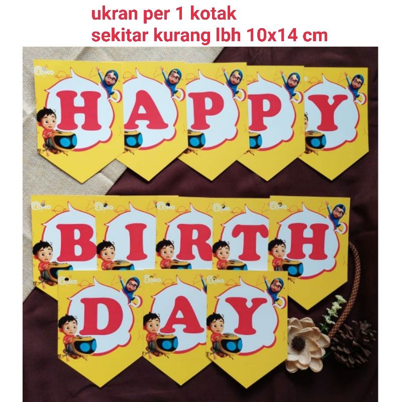 banner bunting garland flag happy birthday ulang tahun karakter riko the series