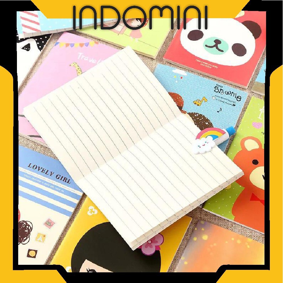 INDOMINI Buku Tulis Mini Cartoon Note Book Kartun Catatan Memo Pad Lucu Anak Sekolah Impor Murah 038 Shopee Indonesia