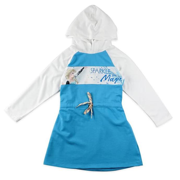 KIDS ICON - Long Dress Anak Perempuan FROZEN with Hoodie - FZ500300190 - 8-9 tahun