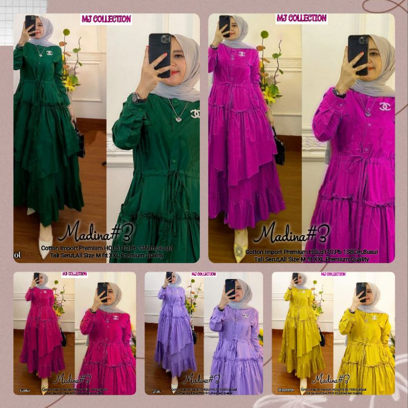 madina#3 by mj collection/gamis wanita/maxy dress
