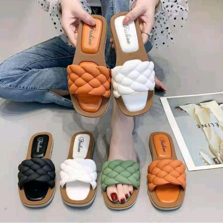 [KODE BARANG X6779M] 11.11 Sandal Selop Wanita Jelly sandal kerut karet jelly