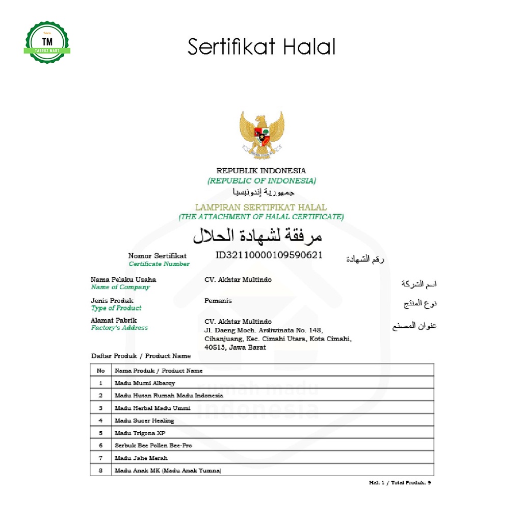 Madu Nyiruan Hutan Jawa Barat Murni Asli 100% Lebah Apis Cerana Raw Honey Alami