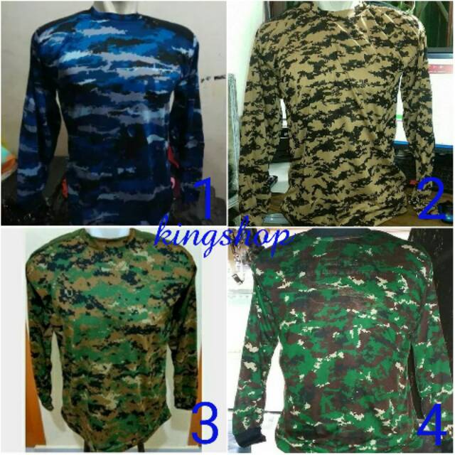 Kaos Loreng TNI Lengan Panjang