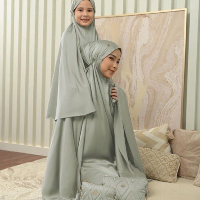 Mukena Local.id (Heylocal) Mecca Prayer Set Moss