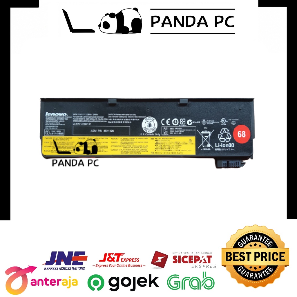 Baterai Laptop Lenovo Thinkpad T440 / T450 / T460 / X240 / X250 DLL