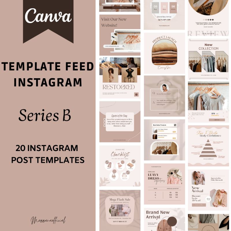 DESAIN TEMPLATE CANVA FEEDS INSTAGRAM SERIES B