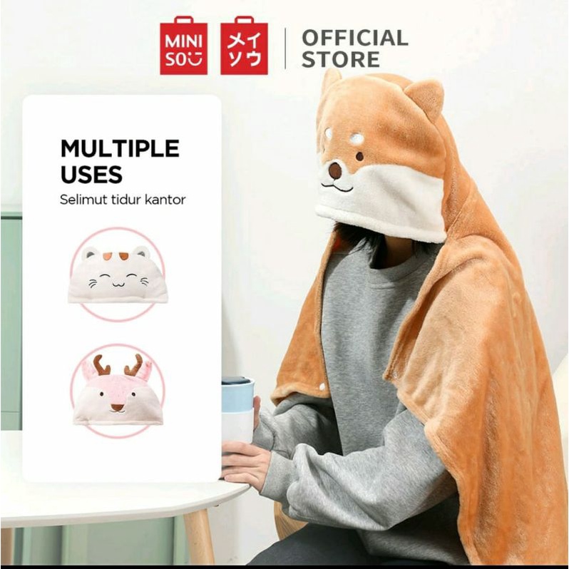 MINISO ANIMAL BLANKET / SELIMUT HOODIE MINISO SERIES ANIMAL / LOST INT TOKYO SERIES / BALMUT MINISO