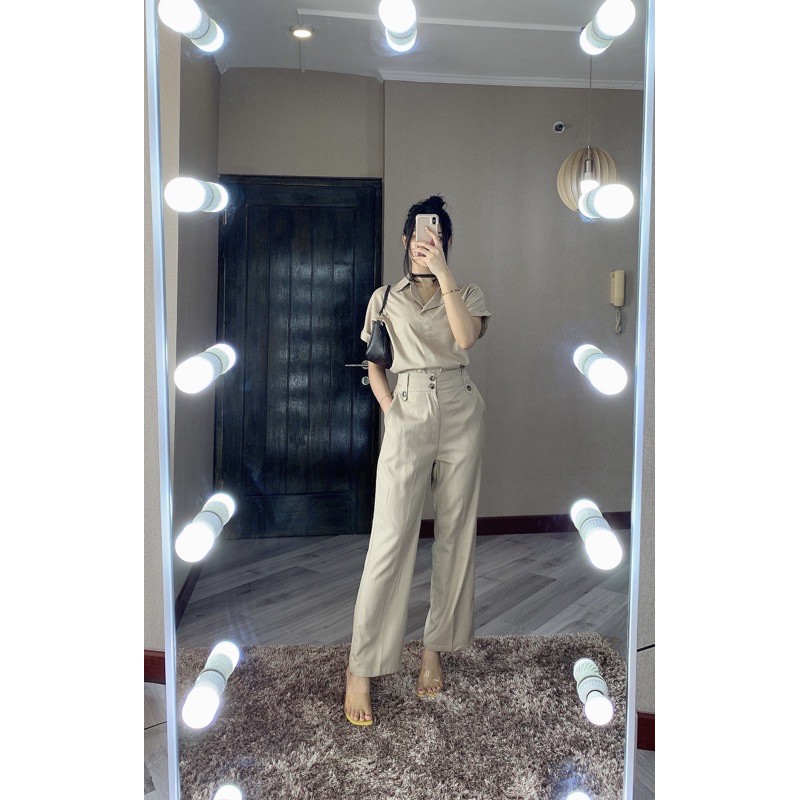 PRILY SET SETLN294 SETELAN CELANA KULOT DAN ATASAN-Milo