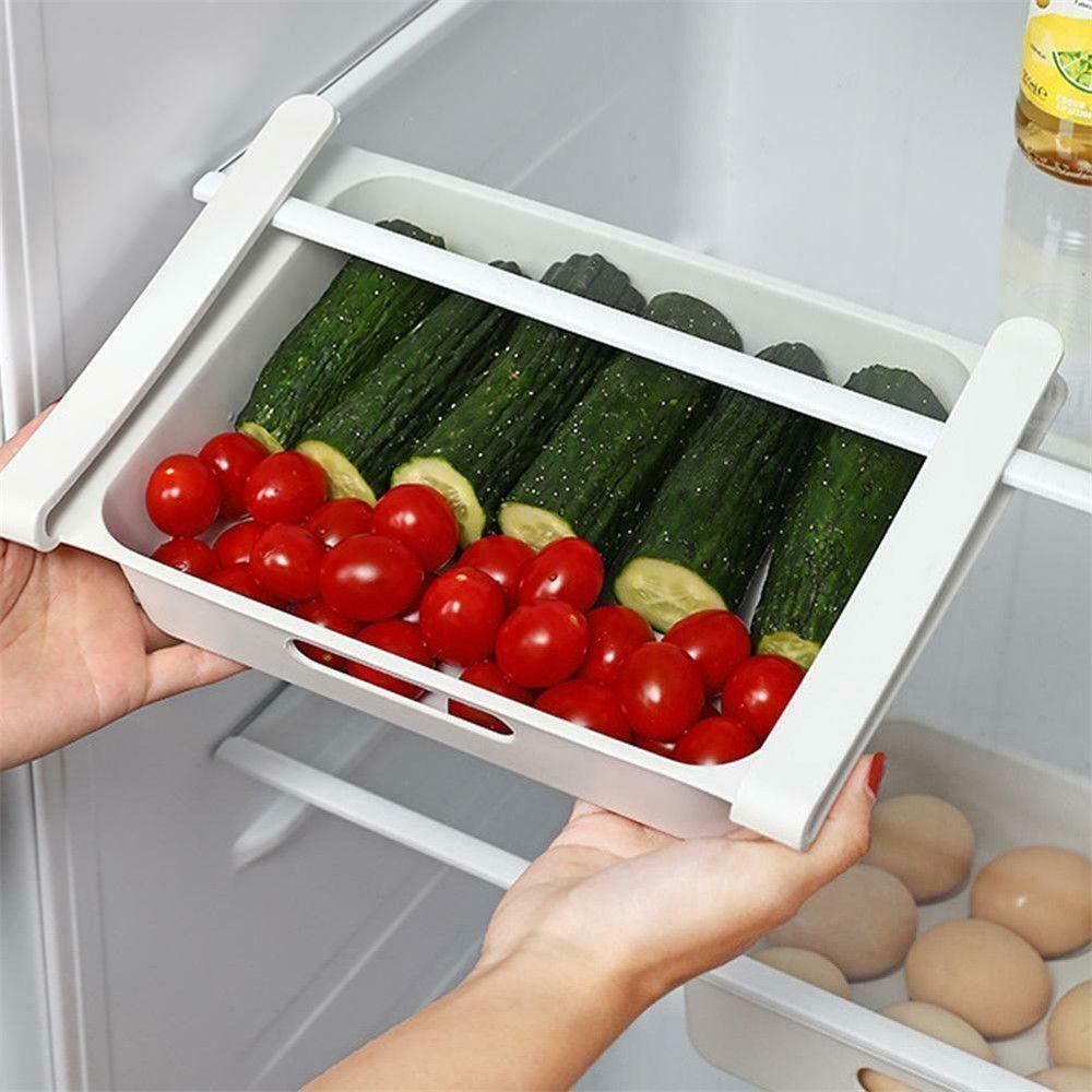 Solighter Kulkas Kotak Penyimpanan Telur Tahan Lama Rak Laci Kulkas Food Organizer Storage Tray