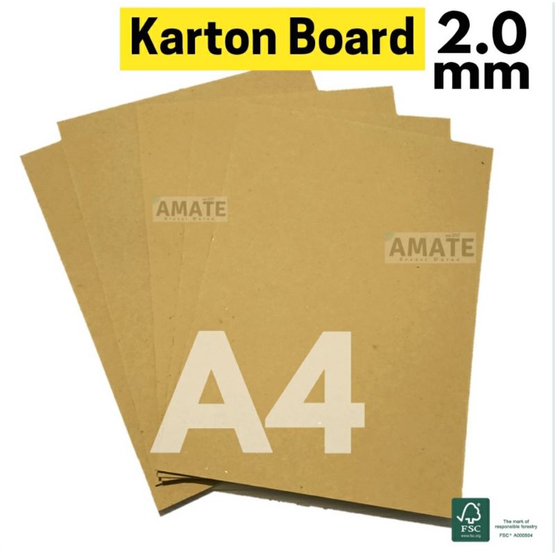 

Karton Board Kuning 2 mm A4 Perlembar | Crafting Paper Yellow Board