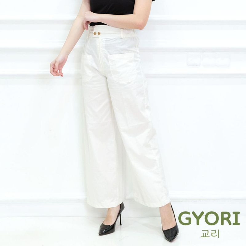 Kulot Panjang Poplin Premium | GYORI-White