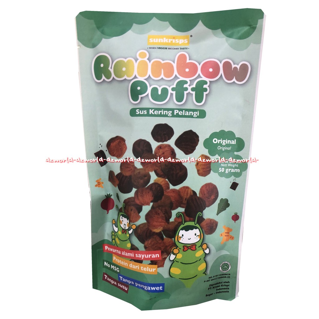 Sunskrips Rainbow Puff Sus Kering Pelangi 50gr Cemilan Sehat