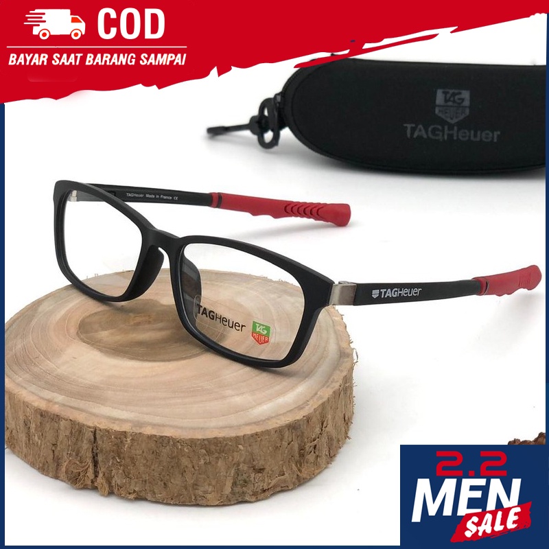 Kacamata TAG HEUER frame sporty pria kaca mata wanita minus baca PHOTOCROMIC  BLURAY