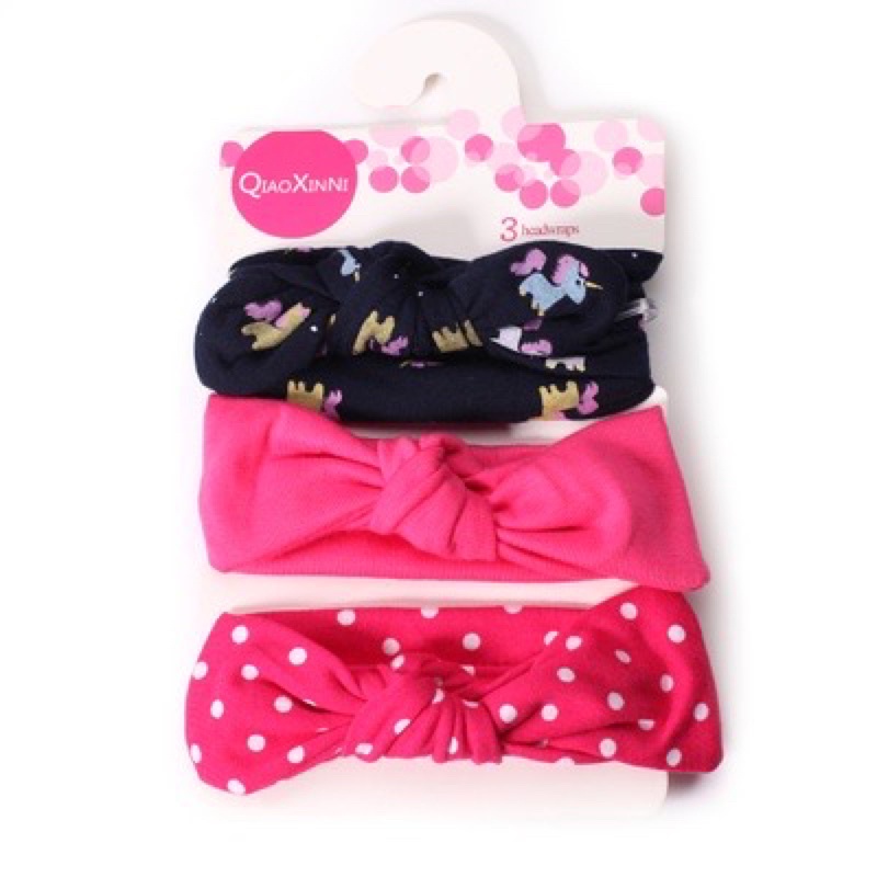 Bandana Set Bayi Isi 3 / Headband Bayi Newborn / Bando Bayi Baru Lahir