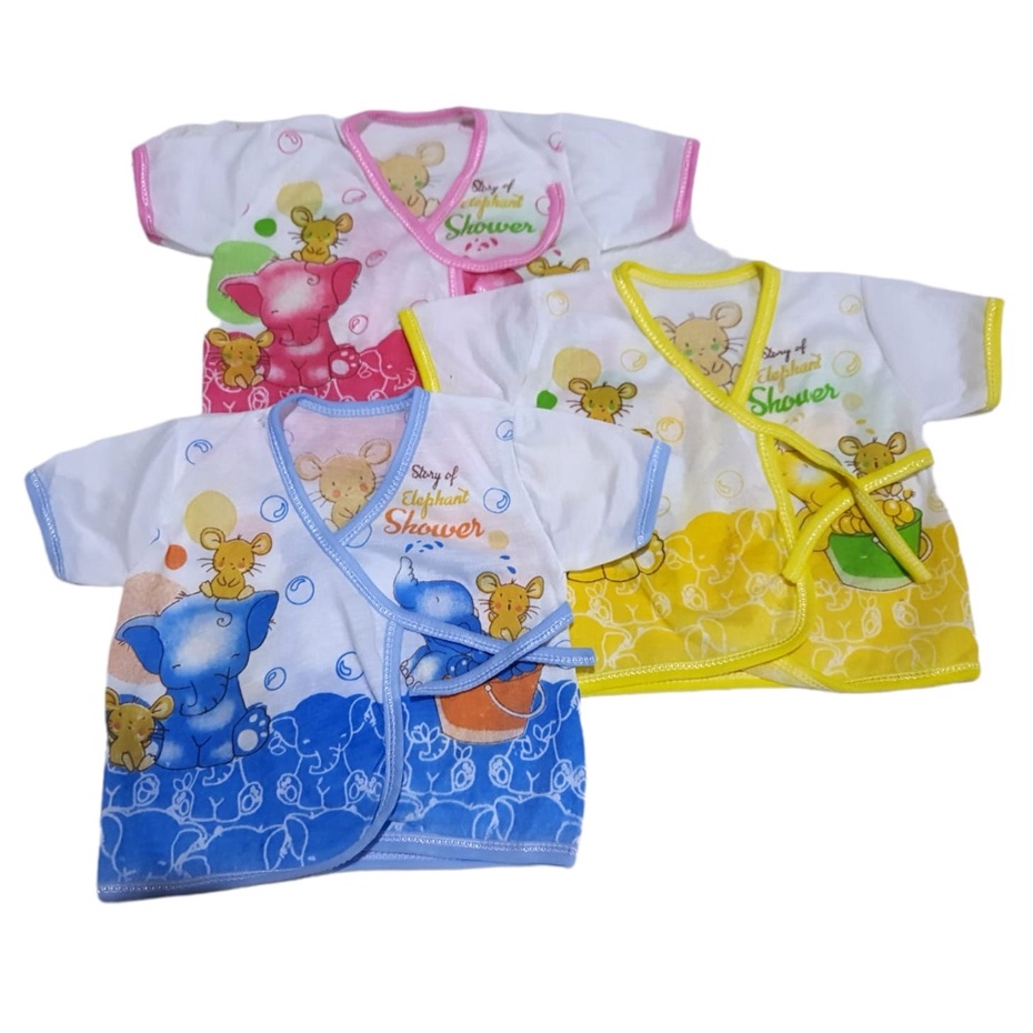 3 PCS baju bayi atasan TALI PENDEK KIMI bayi baru lahir