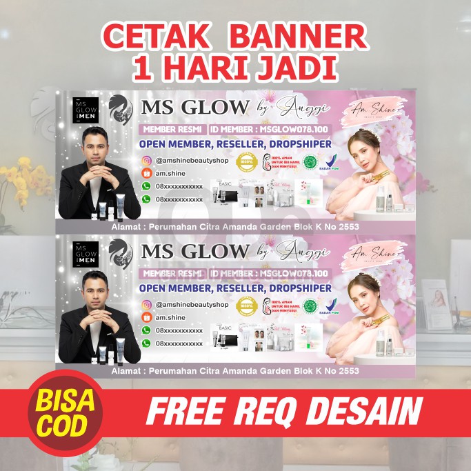 Banner Spanduk Ms Glow Free Desain Indonesia