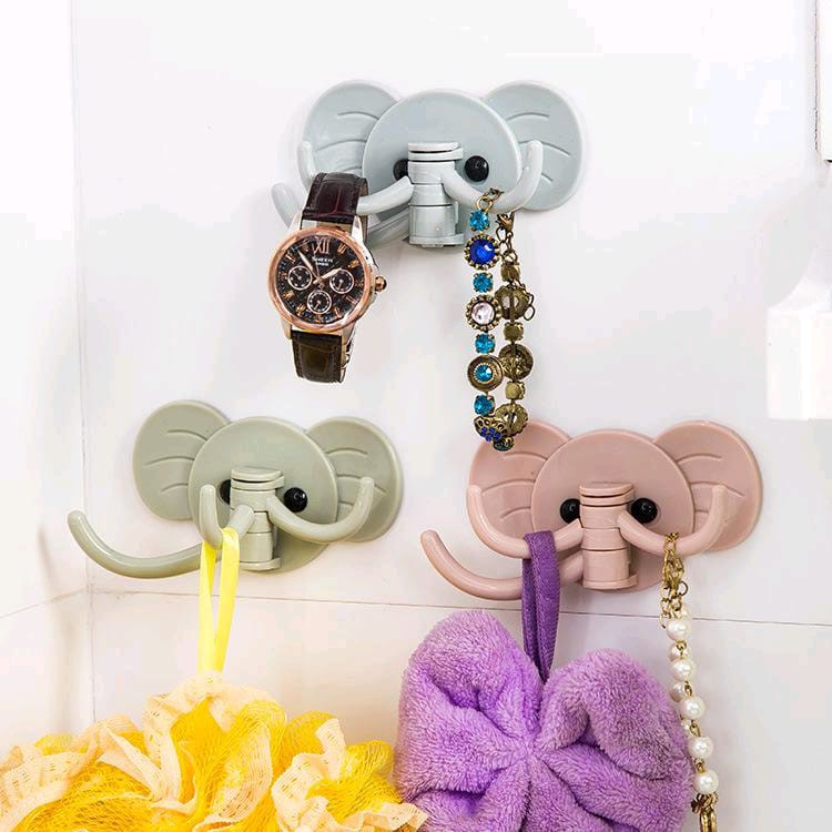 Barang lucu dan unik Gantungan hook tempel gajah lucu