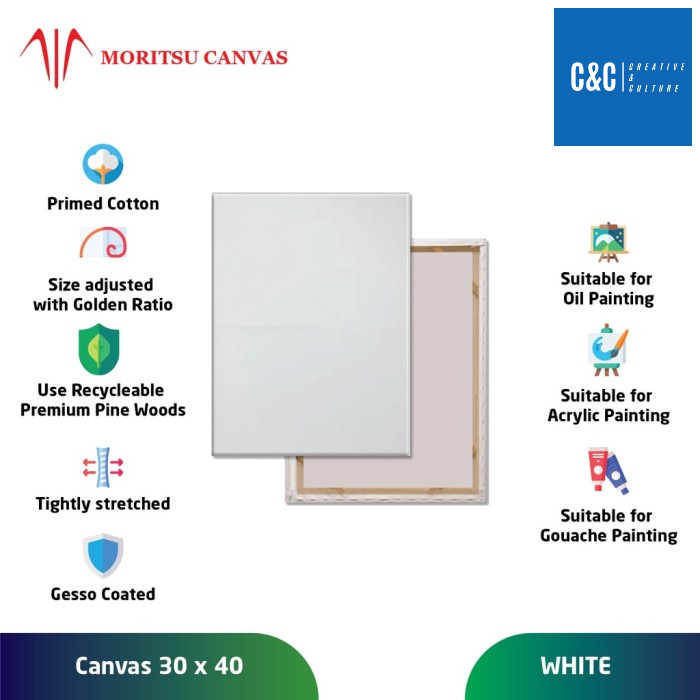 

Kanvas Lukis Moritsu 30 x 40 Student Edition - Moritsu Canvas 30 x 40
