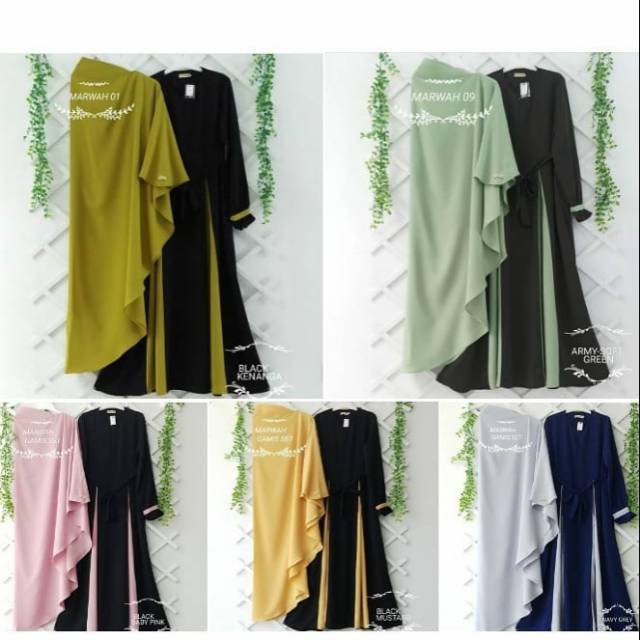 MARWAH GAMIS SET ( dress + khimar )