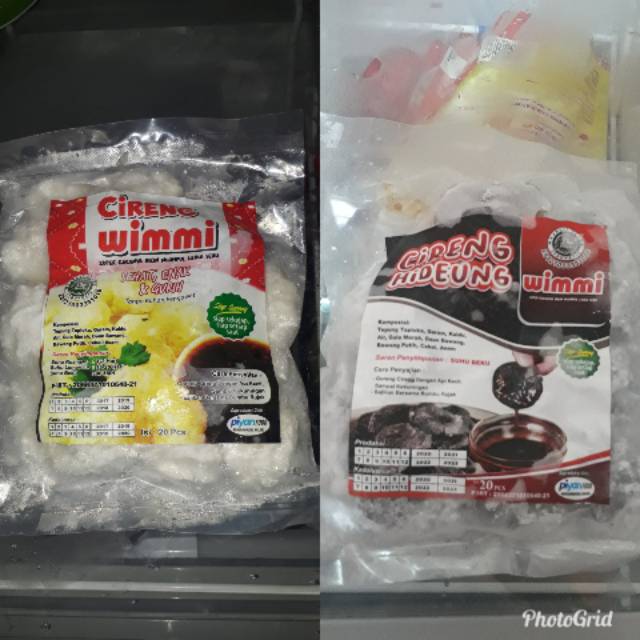 

Cireng wimmi putih hideung/hitam frozen food