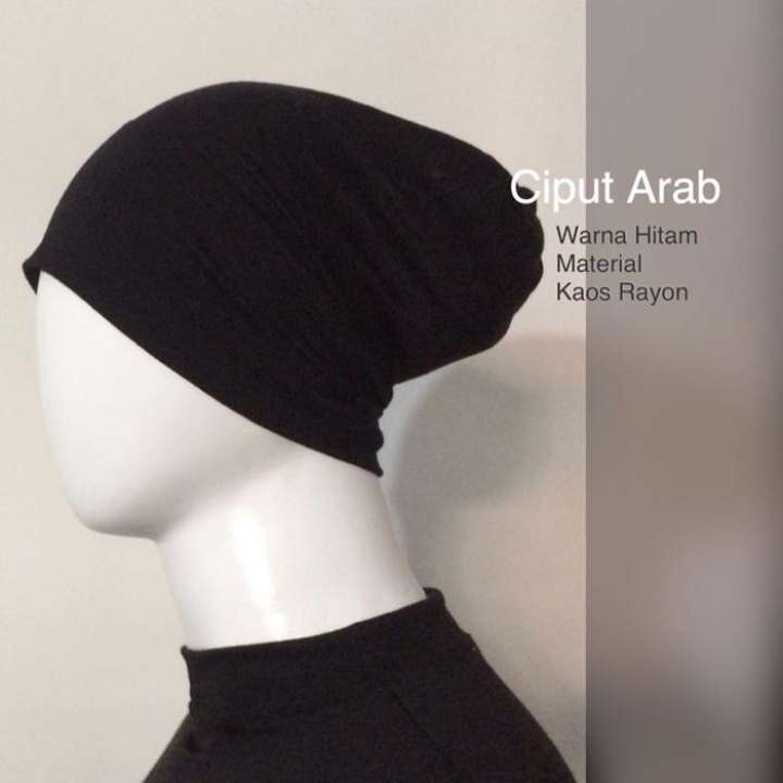 [BISA COD] 1 Pcs Ciput Hijab Arab Bandana Hitam Polos Inner Daleman Hijab Wanita Aksesoris Hijab