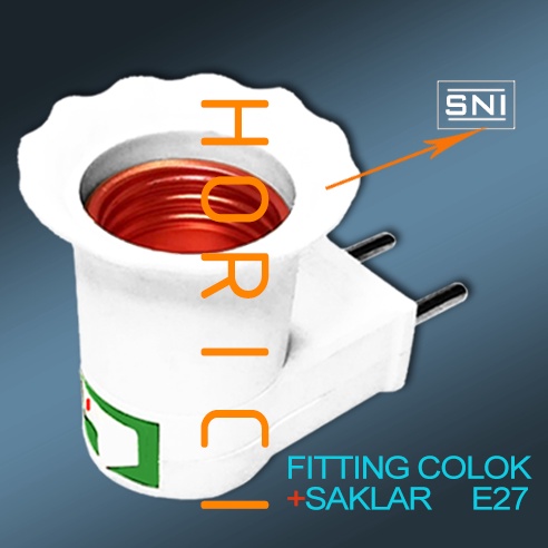 Fitting colok dan saklar putih/fitting E27/Fitting saklar