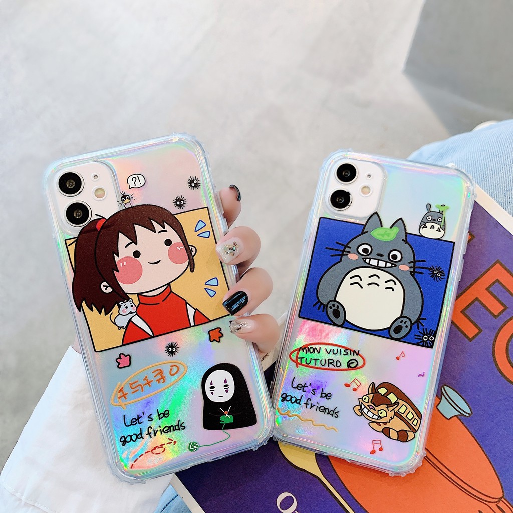 Totoro Spirited Away Ghibli Miyazaki Anime Kaonashi Case iPhone 11 12 Pro X XS Max XR 7 8 Plus