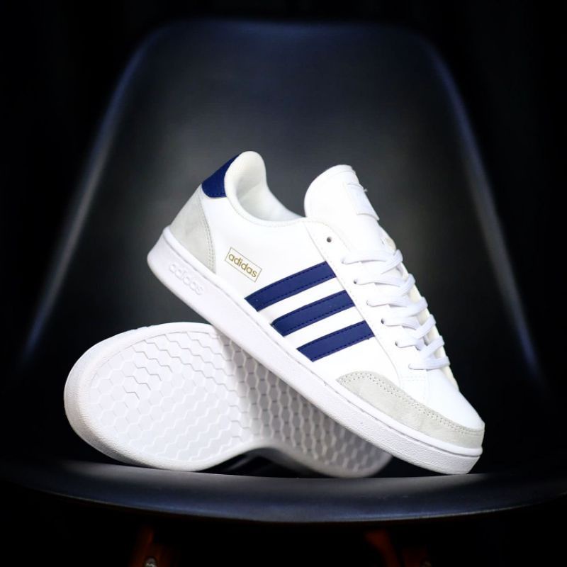 Adidas Grand Court SE White Navy Original OEM Sneakers Pria