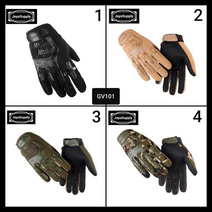 Sarung Tangan Motor Sepeda Airsoft Tactical Full Gloves Mechanix 101 B Kode 388