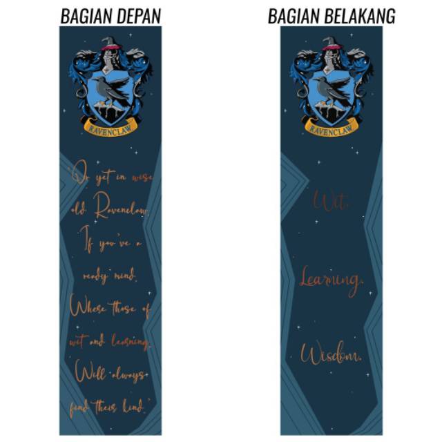 

Bookmark Ravenclaw Two Sided Harry Potter