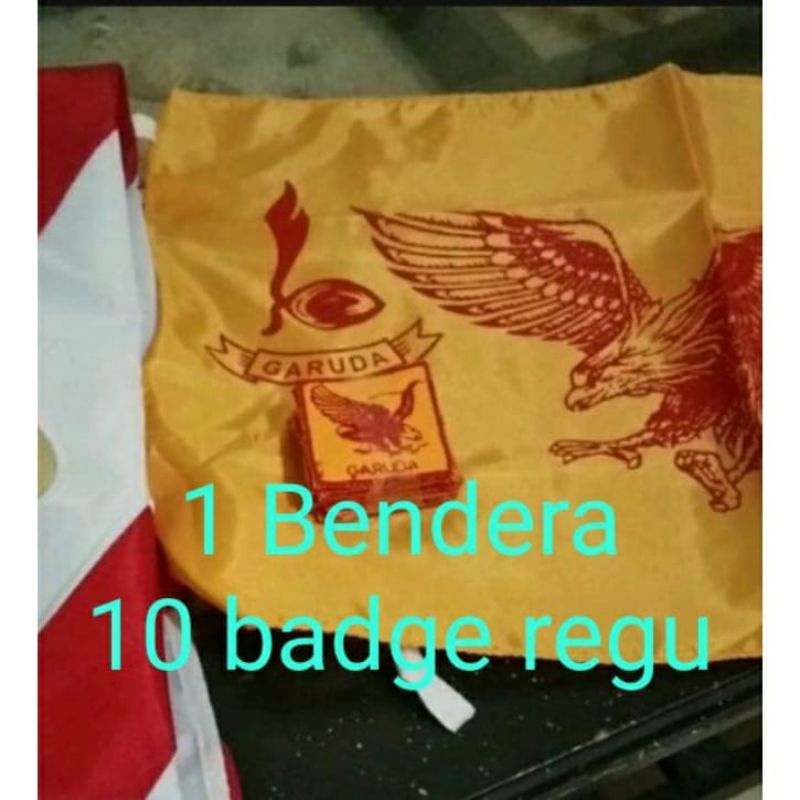 Bendera regu bet regu Bordir (paket 1 bendera dan 10 bet bordir)